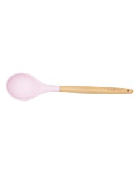 Силиконовая ложка с деревянной ручкой Pastel pink					